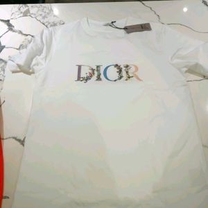 SOLD Christian Dior Flower Embroidered T shirr